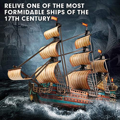 CubicFun San Felipe Spanish Warship 3D Puzzle Ship Model Kit 248 Pieces - style: Ship of San Felipe