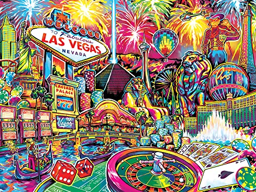 MasterPieces - 550 Piece Jigsaw Puzzle, Las Vegas, Fun for Adults, Family, Kids, 18" x 24" - style: Las Vegas