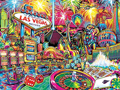 MasterPieces - 550 Piece Jigsaw Puzzle, Las Vegas, Fun for Adults, Family, Kids, 18" x 24" - style: Las Vegas