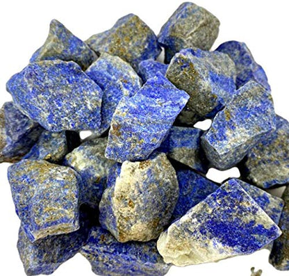 Zenkeeper 1Lb Lapis Lazuli Crystal Stone Natural Raw Stones & Fountain Rocks for Tumbling, Cabbing, Polishing, Wire Wrapping, Wicca & Reiki Crystal Healing - color: Lapis Lazuli