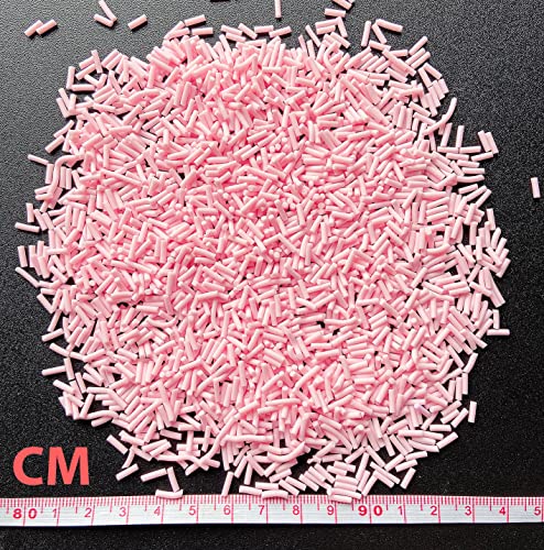 50g Fake Sprinkles Resin Sprinkles Fake Candy Sprinkles Clay Sprinkles Polymer Sprinkles Polymer Clay Slices for Nail Art DIY Crafts Cake Phone Case(16-Light Pink） - color: 26-Light Pink
