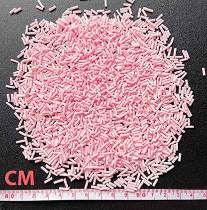 50g Fake Sprinkles Resin Sprinkles Fake Candy Sprinkles Clay Sprinkles Polymer Sprinkles Polymer Clay Slices for Nail Art DIY Crafts Cake Phone Case(16-Light Pink） - color: 26-Light Pink