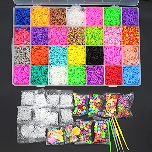 10000pcs Rubber Loom Bands Bracelet Making Kit, Complete Color Set-A - color: Color Set A