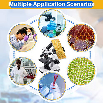 2000X Compound Microscope for Kids Adults: Microscope for Biology Education