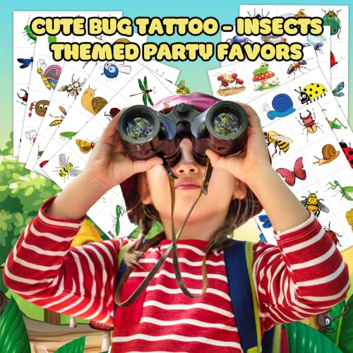120 PCS Bug Temporary Tattoos for Kids Toddlers - color: 120PCS