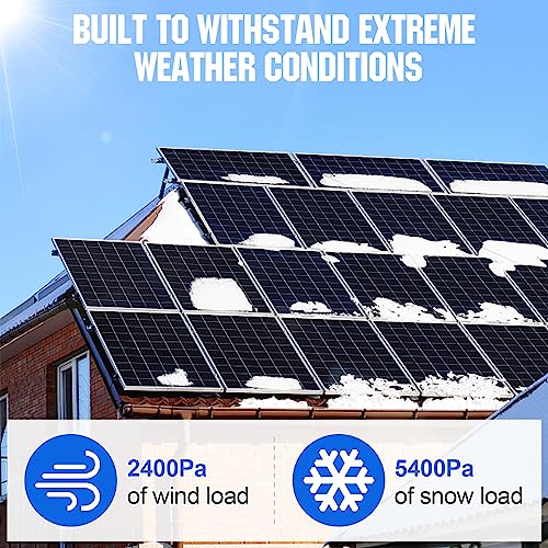 ECO-WORTHY 9.36KWH 2340W 48V Solar Power System Kit Off Grid Solar Panel Kit with 5000W 48V All-in-One Off-Grid Charge Inverter and 12pcs 195W Mono Solar Panel and Z Mounting Brackets.Plug and Play - size: Basic System
