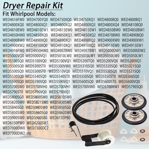 WED5300SQ0 WED5300VW0 WED5310SQ0 WED4850XQ1 Dryer Repair Kit for Whirlpool