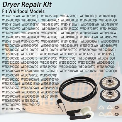 WED5540SQ0 WED5530SQ0 WED5550SQ0 WED5521SQ0 Dryer Repair Kit for Whirlpool