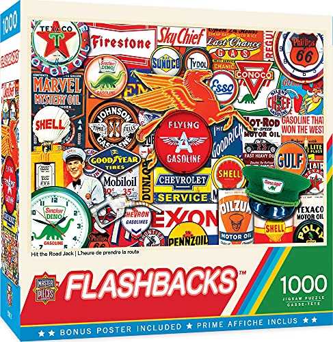MasterPieces - 1000 Piece Jigsaw Puzzle, Hit the Road Jack, Fun for Adults, Family, Kids, Non-Glare Finish, 19.25" x 26.75" - style: Hit the Road Jack