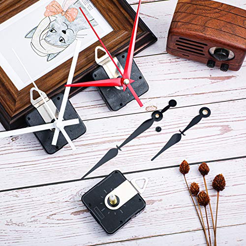 Mudder 4 Pcs Clock Movement Replacement Mechanisms Clock Kit with 6 Different Pairs of Hands Repair Parts(13 mm, 16 mm, 20 mm, 28 mm/ 0.51 Inch, 0.63 Inch, 0.79 Inch, 1.1 Inch) - size: 13 mm, 16 mm, 20 mm, 28 mm
