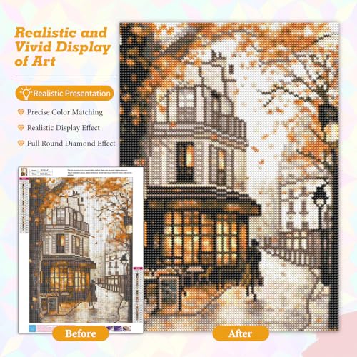 Landscape Diamond Art Kits for Adults Beginners 12x16 in, DIY Craft Gift - color: DP-US01