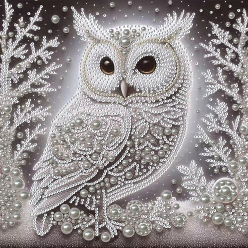 Owl Pearl Diamond Art Kits for Adults Beginner,DIY 3D Crafts For Adults - color: GM8875