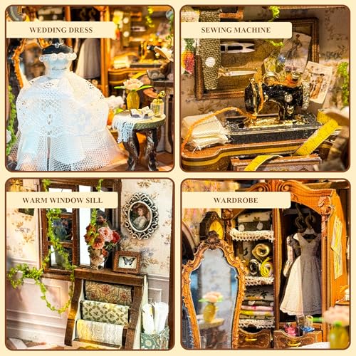 Book Nook Kit DIY Miniature House 3D Wooden Puzzle - Dream Dress Studio - color: Dream Dress Studio