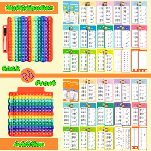 Addition Flash Cards + Multiplication Flash Cards + Math Board - color: C+j+p