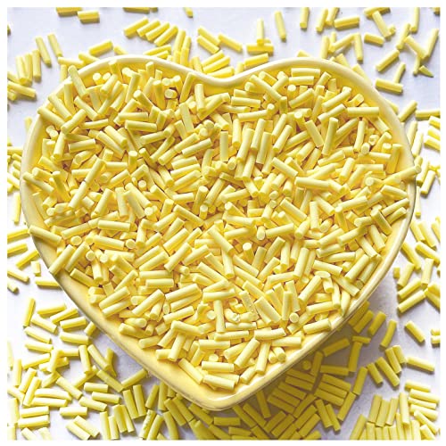50g Fake Sprinkles Resin Sprinkles Fake Candy Sprinkles Clay Sprinkles Polymer Sprinkles Polymer Clay Slices for Nail Art DIY Crafts Cake Phone Case(8-Yellow） - color: 18-Yellow