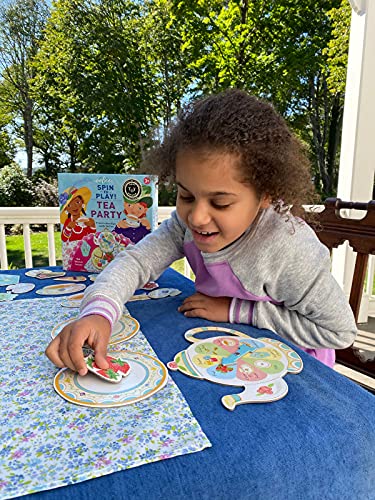 eeBoo Tea Party Spinner Game, Social Skills Game, Ages 3+, 2-4 Players - style: Tea Party