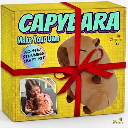 DIY Capybara Toy Plushie Craft Kit, No-Sew Stuffed Animal Kids Art Age 3-8 - style: CAPYBARA