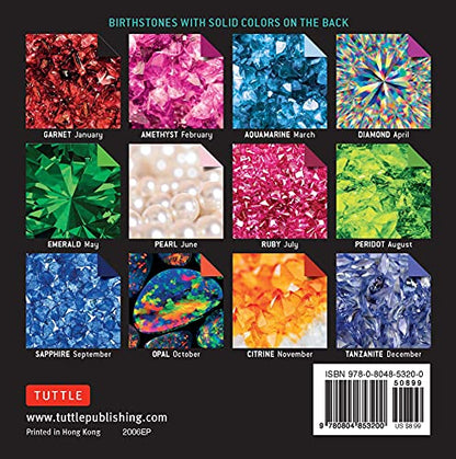 Origami Paper 200 sheets Birthstones 6" (15 cm): Photographic Designs of Gemstones: Double Sided Origami Sheets Printed with 12 Different Designs (Instructions for 6 Projects Included)