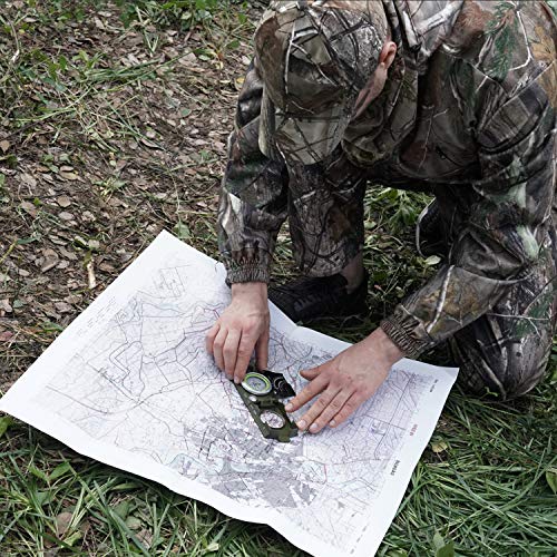 AOFAR AF-4074 Military Compass for Hiking,Lensatic Sighting Waterproof,Durable,Inclinometer for Camping,Boy Scount,Geology Activities Boating - color: Camouflage