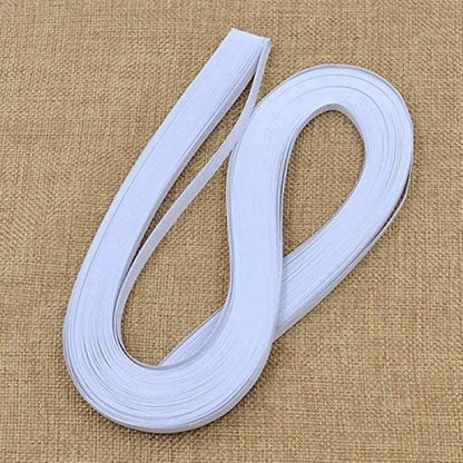 ODETOJOY Quilling Paper Strip 3mm White Quilling Strips 3mm Quilling Paper 1/8inch Single Color White Craft Paper Filigree - size: 3mm