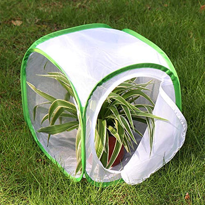 Insect and Butterfly Habitat Cage Terrarium Pop-up 12 X 12 X 12 Inches, Polyester Bottom for Easier Clean - size: 12 x 12 x 12 inches