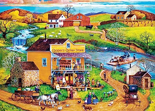 MasterPieces 500 Piece EZ Grip Jigsaw Puzzle for Adults, Family, Or Youth - Cooper's Corner - 19.25"x26.75" - style: Cooper's Corner