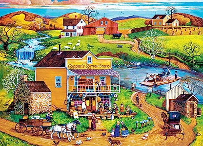 MasterPieces 500 Piece EZ Grip Jigsaw Puzzle for Adults, Family, Or Youth - Cooper's Corner - 19.25"x26.75" - style: Cooper's Corner