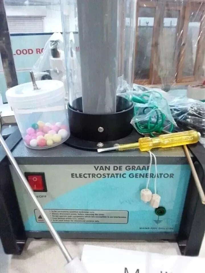 Van De Graaff Motorised Electrostatic Generator, Heavy Motor, with Accessories
