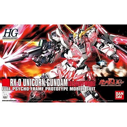 Bandai Hobby - Gundam UC - #100 Unicorn Gundam (Destroy Mode), Bandai Spirits HGUC 1/144 Model Kit