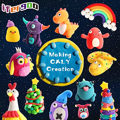 ifergoo Air Dry Clay for Kids - 102 Colors Modeling Magic Foam Clay Kit - color: 102 Colors