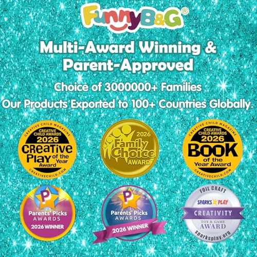 FUNNYB&G Foil Art Craft Kit for Kids, Sparkly Birthday Gift Toy for Girls - style: Fairy