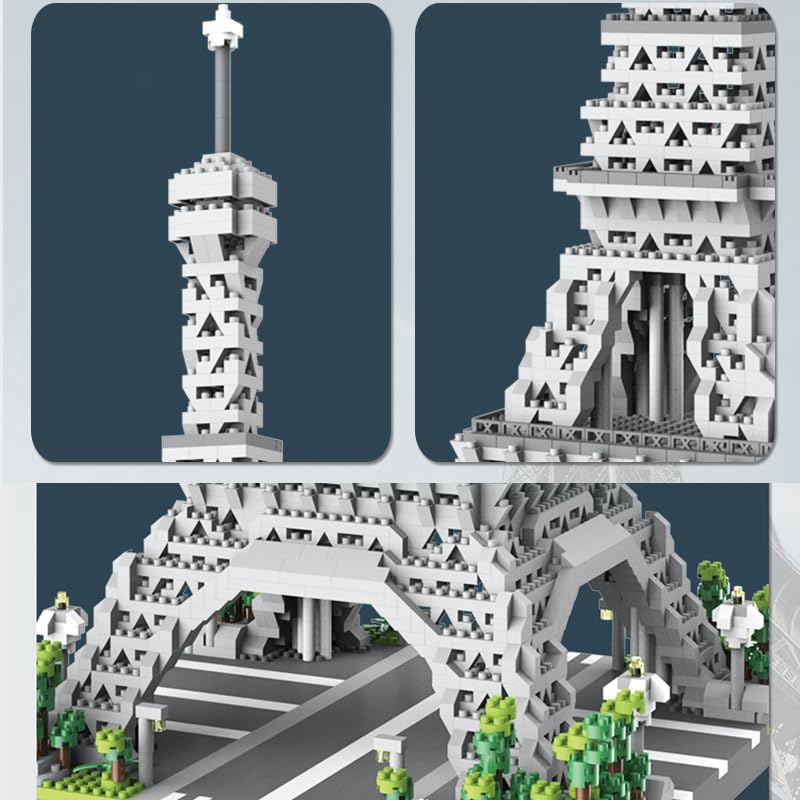 Aningde 2600Pcs Eiffel Tower Architecture Micro Building Bricks Model Kit for Adults – Detailed Architectural Display Model – Ages 14+