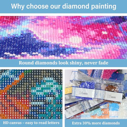 Hot Air Balloon Diamond Painting Kits for Adults, Diamond Art Kits 12x16in - color: Style 1