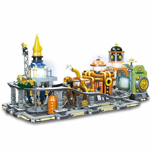 Steampunk Moon Base Building Blocks, Space Series 2842pcs for Adult - color: Steampunk Moon