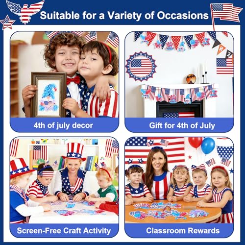 Fennoral 24 Pack 4th of July Craft Kit for Kids - color: 4th of July
