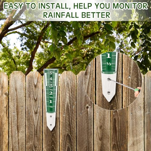 Yexiya 4 Pcs Rain Gauge Outdoor Acrylic for Garden Yard Lawn - color: Green