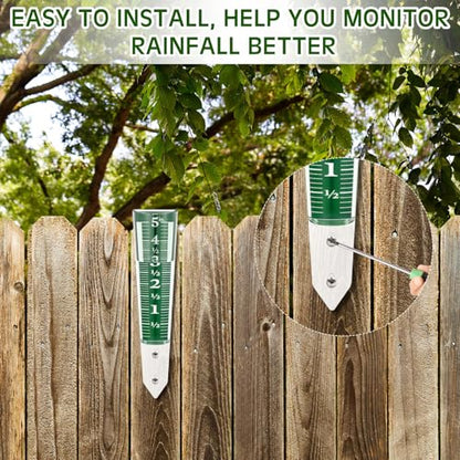 Yexiya 4 Pcs Rain Gauge Outdoor Acrylic for Garden Yard Lawn - color: Green