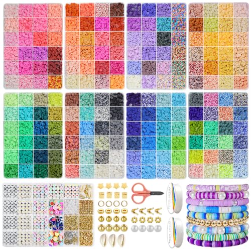 Redtwo 45000 Pcs 192 Colors Clay Beads Bracelet Making Kit - color: 192 Colors 45000pcs