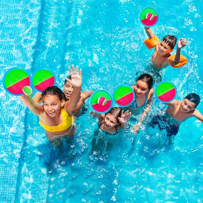 Ayeboovi Kids Toys Sticky Toss and Catch Ball Game 6 Paddles 3 Balls - style: 6 Paddles 3 Balls