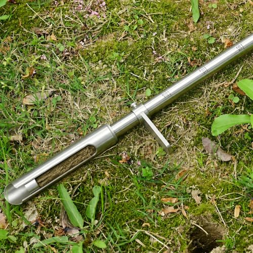 Soil Sample Probe, 40 Inch Soil Probe Rod, Ground Probe Rod, My Soil Test Kit, Stainless Steel Soil Sampler Tool for Soil Sampling, Gardening - size: 40 inch