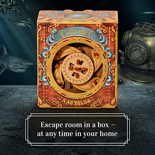 iDventure Cluebox Nautilus, Escape Room in a Wooden Puzzle Box for Adults - color: Nautilus