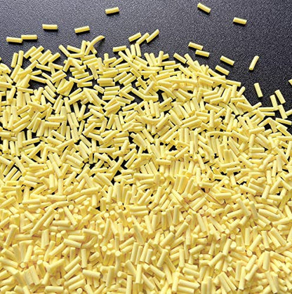 50g Fake Sprinkles Resin Sprinkles Fake Candy Sprinkles Clay Sprinkles Polymer Sprinkles Polymer Clay Slices for Nail Art DIY Crafts Cake Phone Case(8-Yellow） - color: 18-Yellow