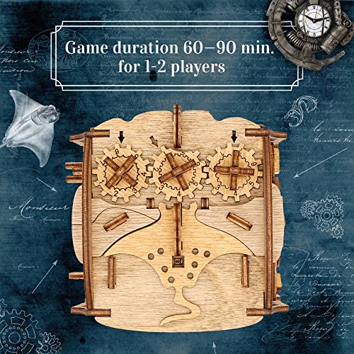 iDventure Cluebox Nautilus, Escape Room in a Wooden Puzzle Box for Adults - color: Nautilus