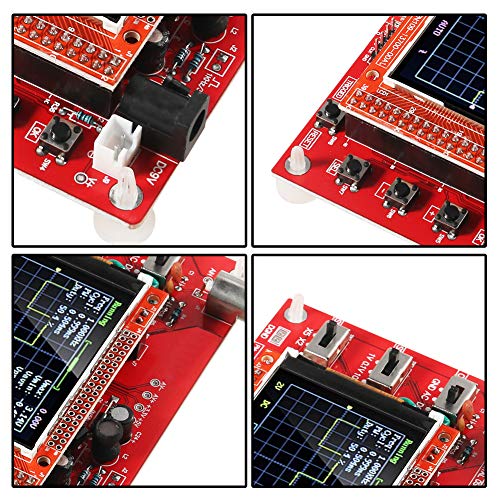 DSO 138 Oscilloscope Kit Open Source with Probe 2.4" TFT 1Msps Digital Oscilloscope Kit with DSO 138 Case + Probe 13803K for Electronic Learning Set