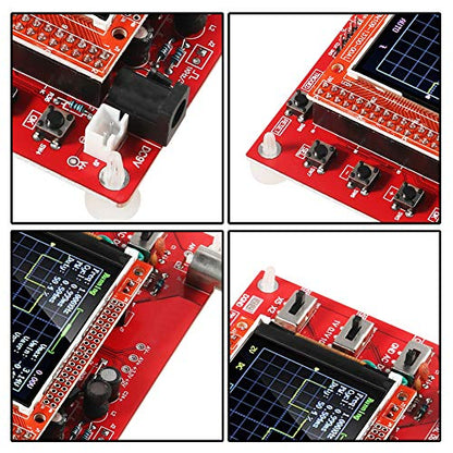 DSO 138 Oscilloscope Kit Open Source with Probe 2.4" TFT 1Msps Digital Oscilloscope Kit with DSO 138 Case + Probe 13803K for Electronic Learning Set