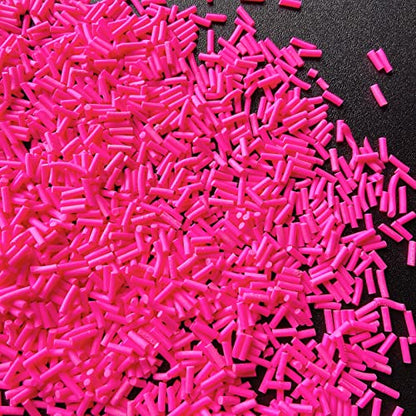 50g Fake Sprinkles Resin Sprinkles Fake Candy Sprinkles Clay Sprinkles Polymer Sprinkles Polymer Clay Slices for Nail Art DIY Crafts Cake Phone Case(9-Rose Red) - color: 19-Rose Red