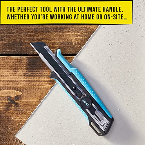 Zoid 18mm Snap Knife with TraX-Grip and Wheel Lock, High-Carbon Steel Black Blade, Retractable Box Cutter, Utility Knife for Cutting, 8-Segment Snap Blade, Textured Grip for Comfort and Stability - size: Single, style: 18mm Snap Knife with Wheel Lock