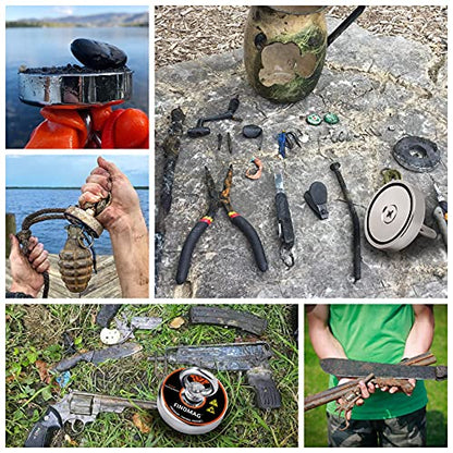 FINDMAG 1500 LBS Fishing Magnets, 4.72 Inch Neodymium Fishing Magnet Kit - size: 1500 LB Single Sided Magnet Kit