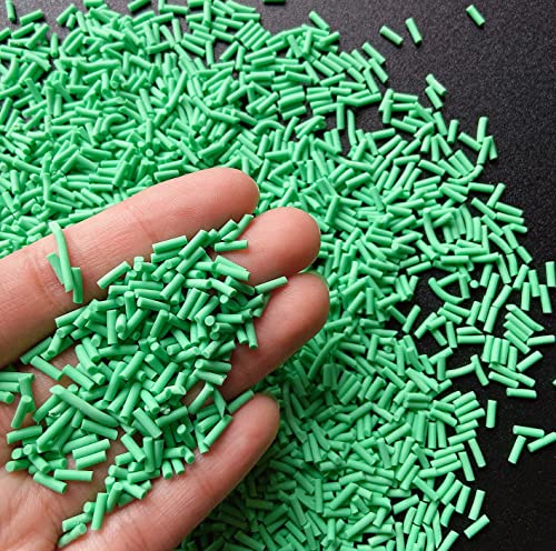 50g Fake Sprinkles Resin Sprinkles Fake Candy Sprinkles Clay Sprinkles Polymer Sprinkles Polymer Clay Slices for Nail Art DIY Crafts Cake Phone Case(7-Green) - color: 17-Green