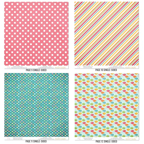 Die Cuts & Paper Set - Under the Sea - By Miss Kate Cuttables - 16 Sheets of 12"x12" Specialty Paper & Over 60 Coordinating Die Cuts - Exclusive Original Matching Set
